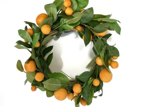 Faux Orange Fruit Wreath