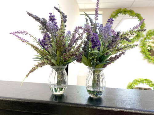 Lavender Bouquet in Faux Water