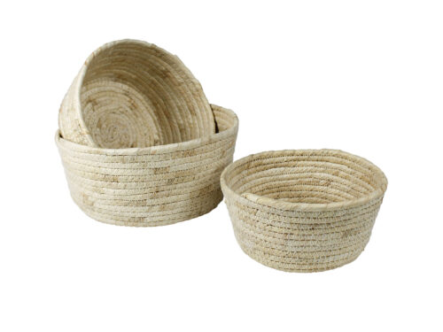 set of 3 weaved bowls