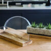 Glass and Wood Planter