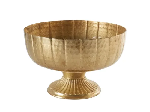 gold compote vase