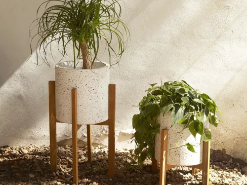 terrazzo plant stand