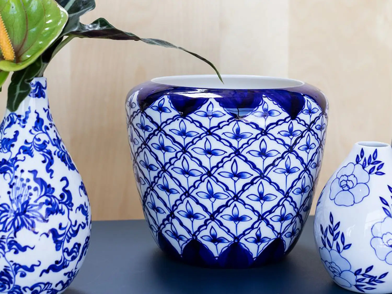 Chinoiserie Orchid Pot Floral Home and Holiday