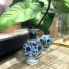 Chinoiserie Vase with Faux Tropical Plant
