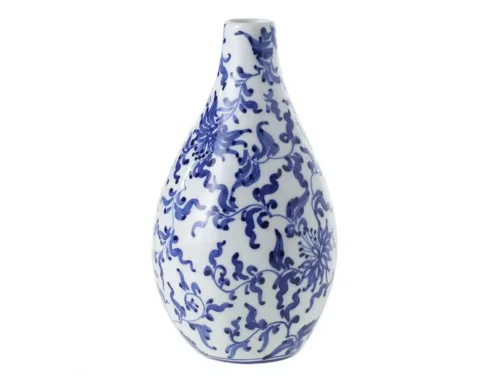 cobalt blue and white vase