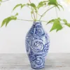 Blue Chinoiserie Bud Vase