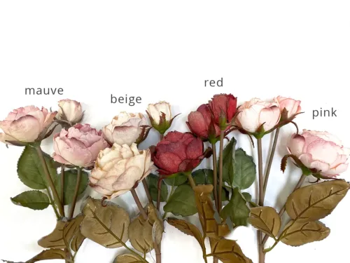 faux dried rose stem colors