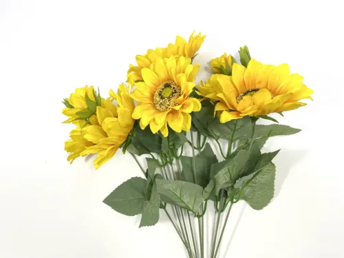 faux sunflower bouquet