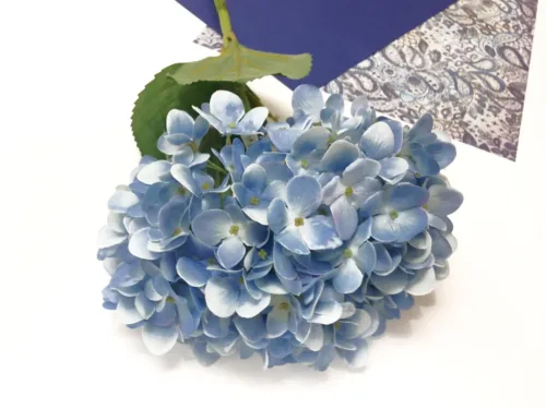 silk hydrangea blue