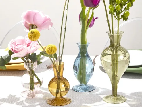 Colorful Glass Bud Vases